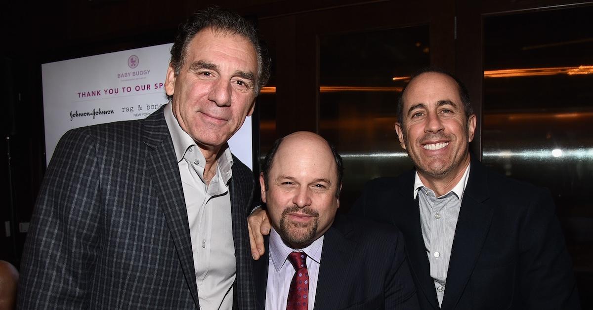 Actors Michael Richards, Jason Alexander and host Jerry Seinfeld attend the Inaugural Los Angeles Fatherhood Lunch to Benefit Baby Buggy