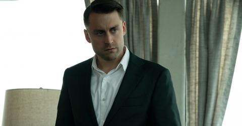 Roman Roy looking sad on Succession