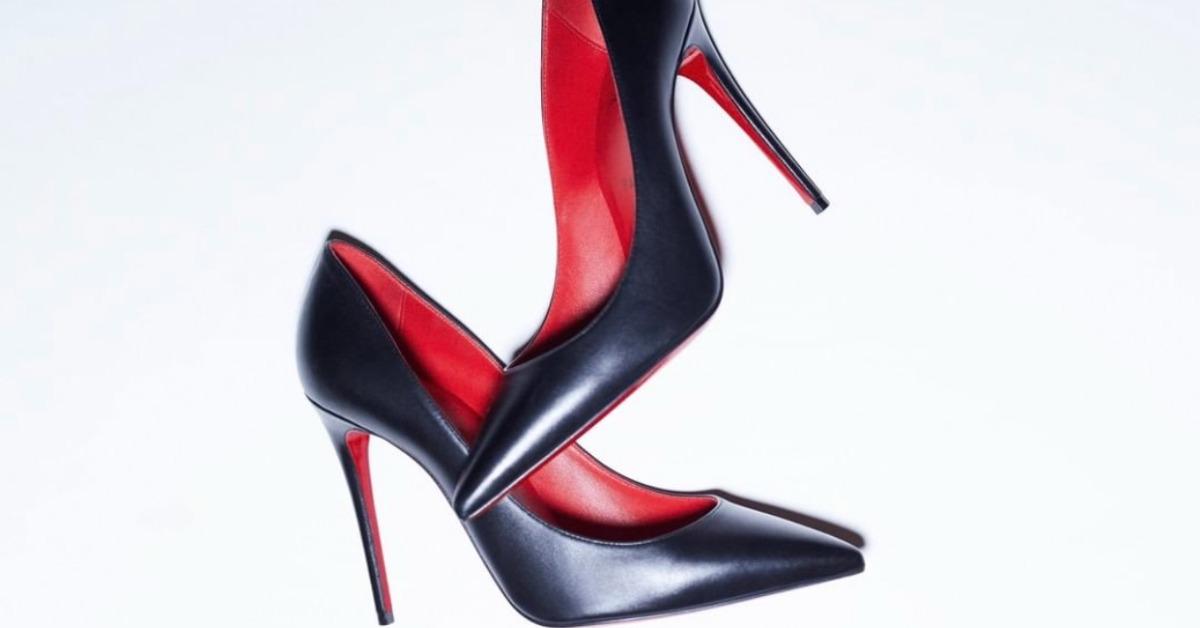 Shoes: louis vuitton high heels black red red high heels luxury brands