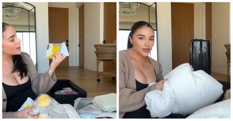 Olivia Culpo shows off her hospital bag