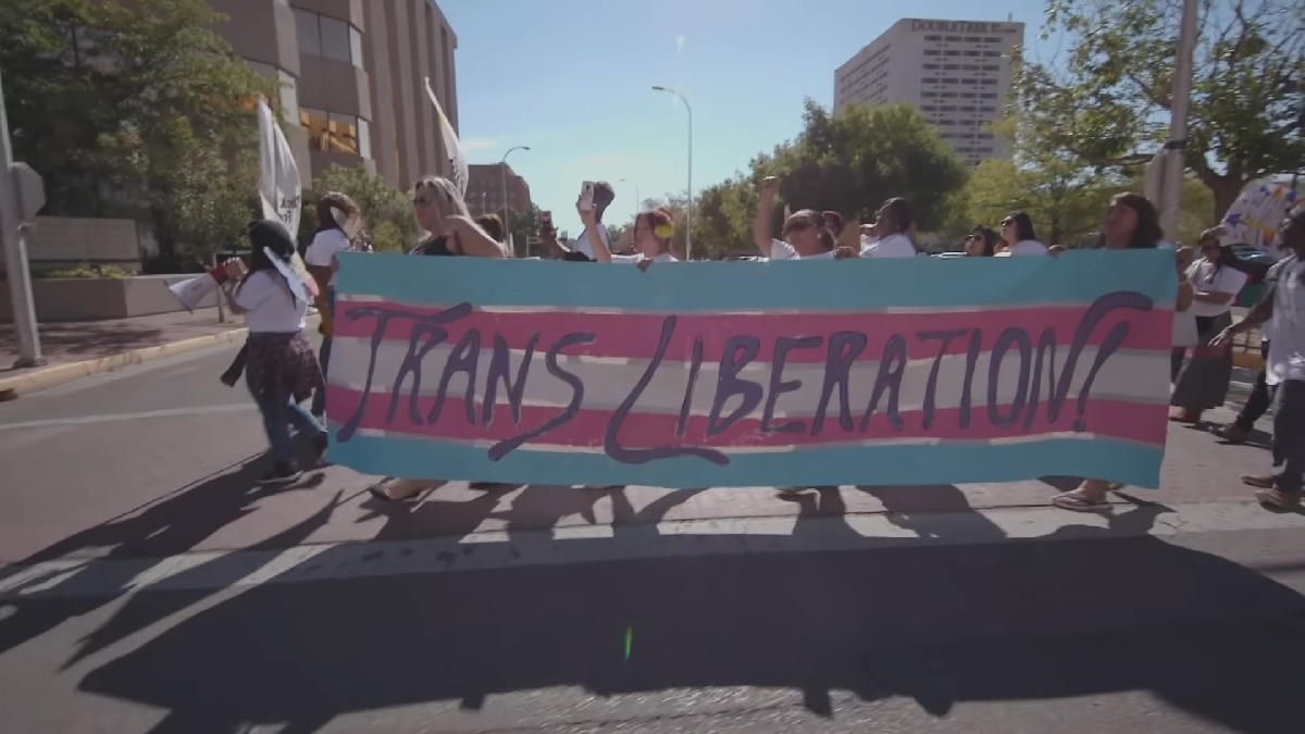 Protest organized by the Transgender Law Center