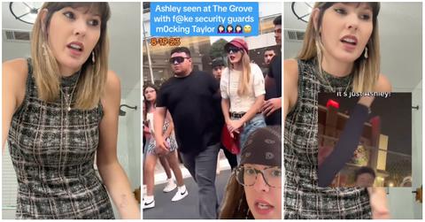 ashley leechin impersonating taylor swift