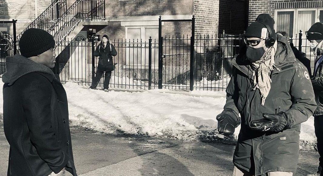 Cleveland Berto on the set of 'Chicago P.D.'