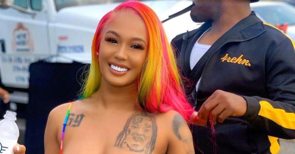 Tekashi69's Girlfriend Jade Gets Tattoo of His Face