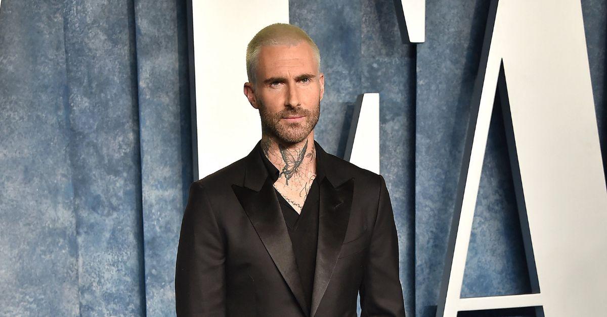 Adam Levine at the Vanity Fair Oscars afterparty. 