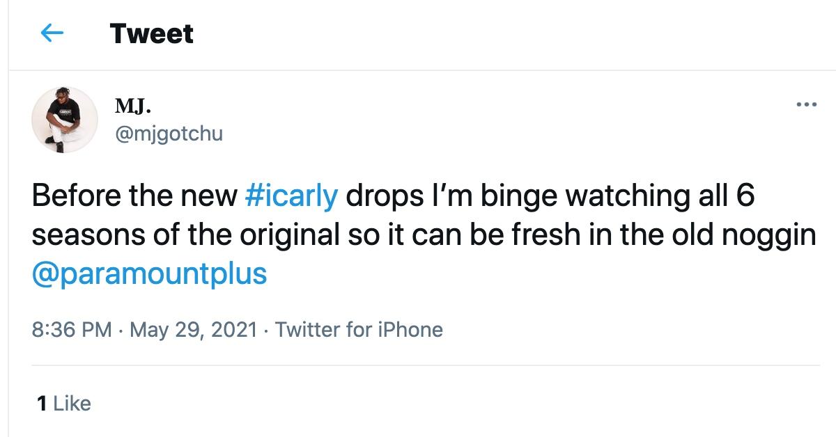 Un tweet sobre reiniciar 'iCarly' 