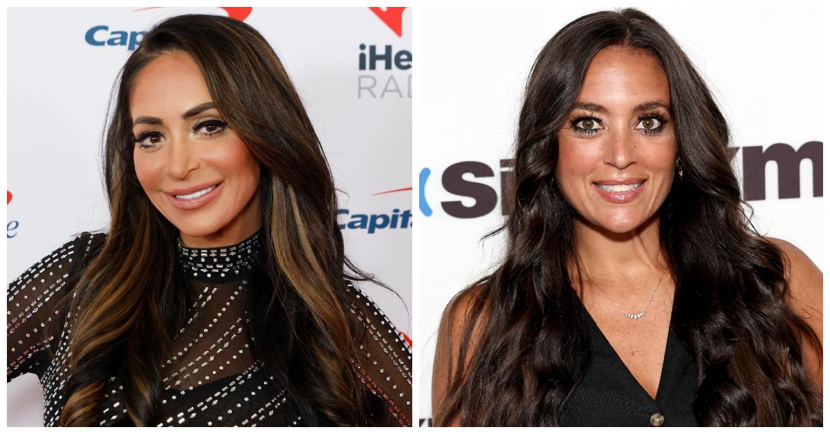 Angelina Pivarnick and Sammi Giancola pose and smile at separate red carpet events.