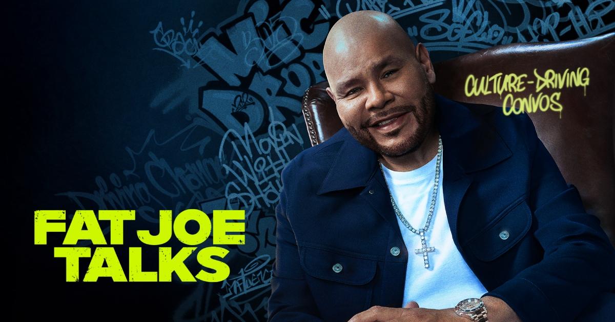 Fat Joe posing for 'Fat Joe Talks' flyer