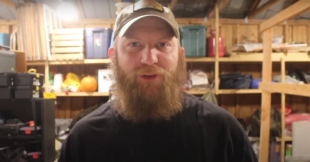 Beau of the Fifth Column in his garage 