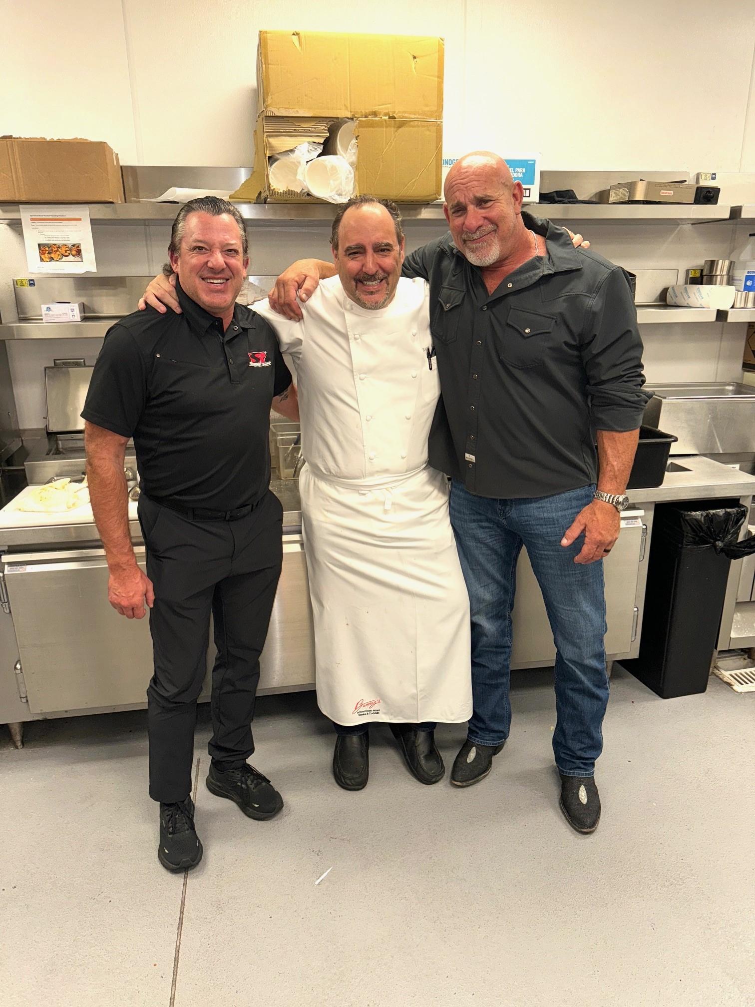 nascar champion tony stewart wwe icon bill goldberg chef barry dakake barrys prime las vegas