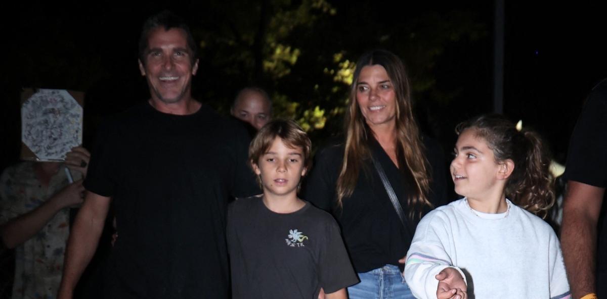 Christian Bale and his family.