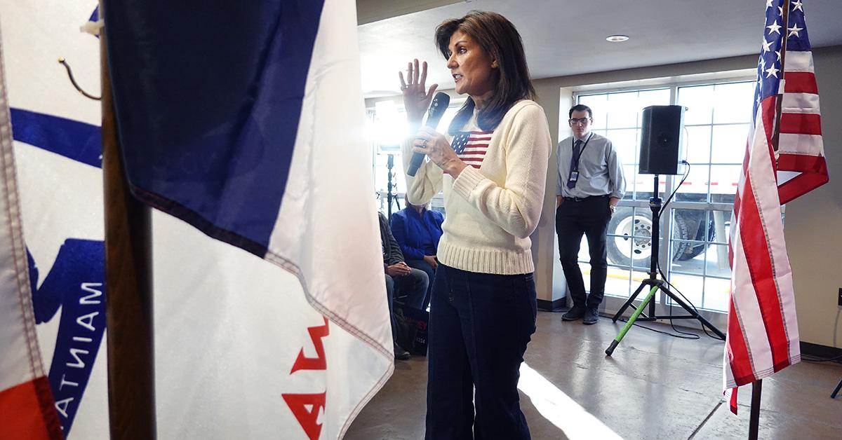 Nikki Haley during a Q&A with voters in Iowa. 