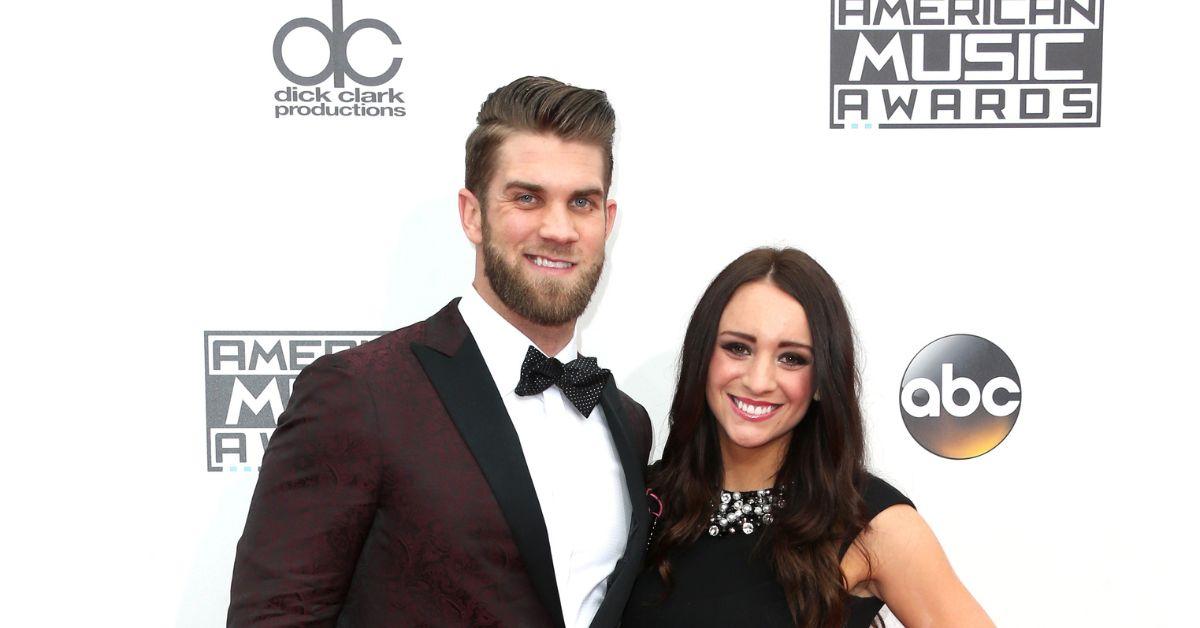 (l-r): Bryce Harper and Kayla Harper at the American Music Awards in 2016.