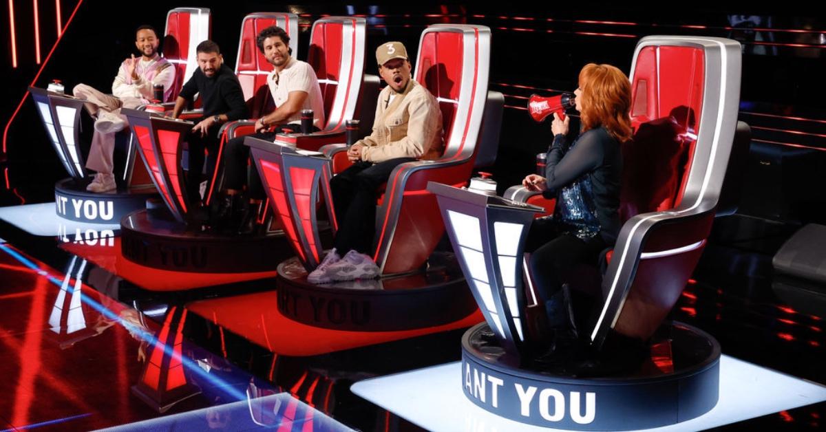 'The Voice' judges sitting in their chairs.