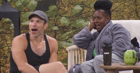 Hisam and Cirie in the backyard on Big Brother