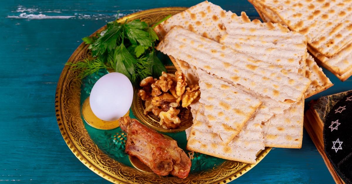 A typical seder plate during Passover