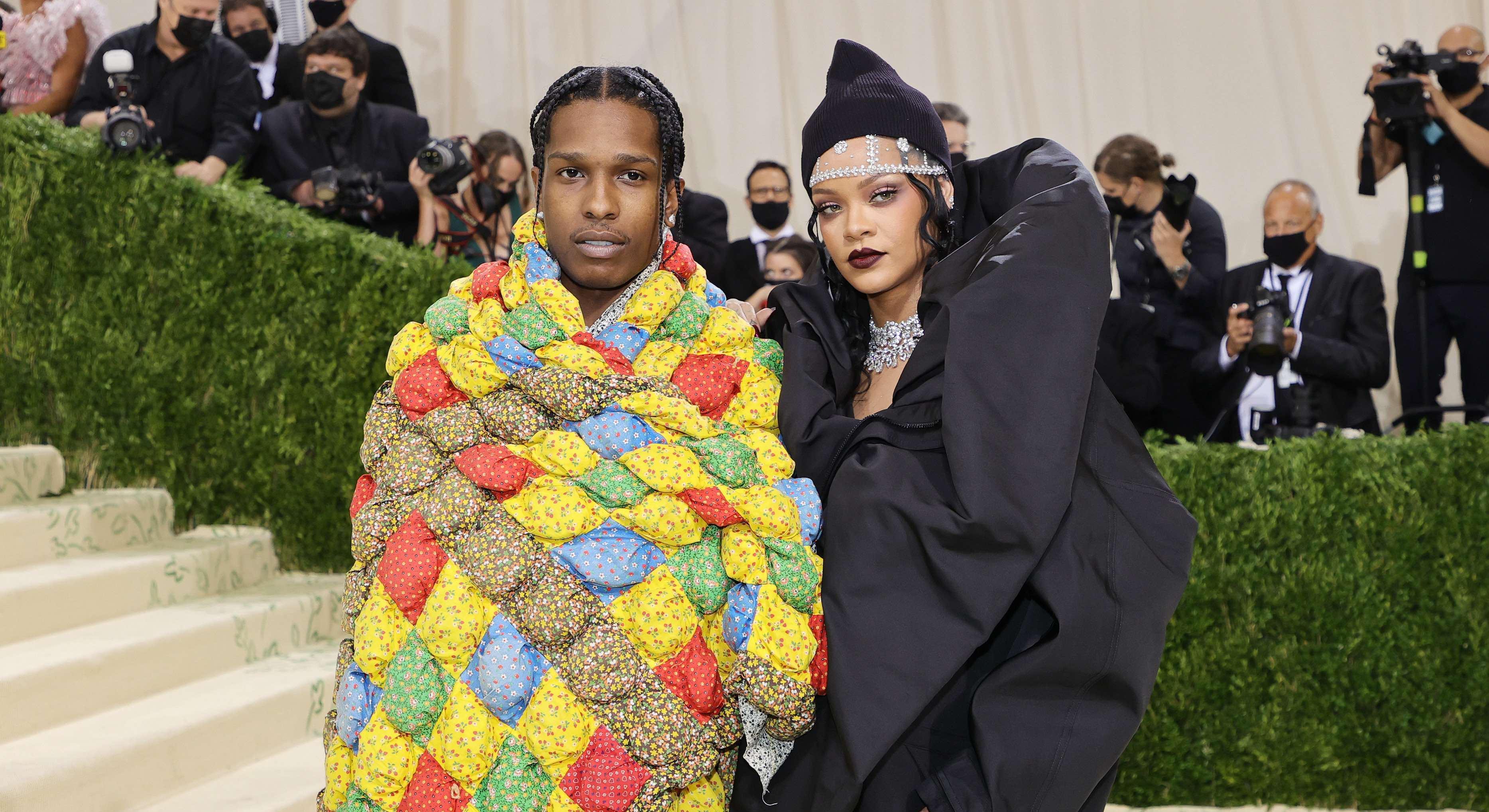 Rihanna and A$AP Rocky at the 2021 Met Gala.