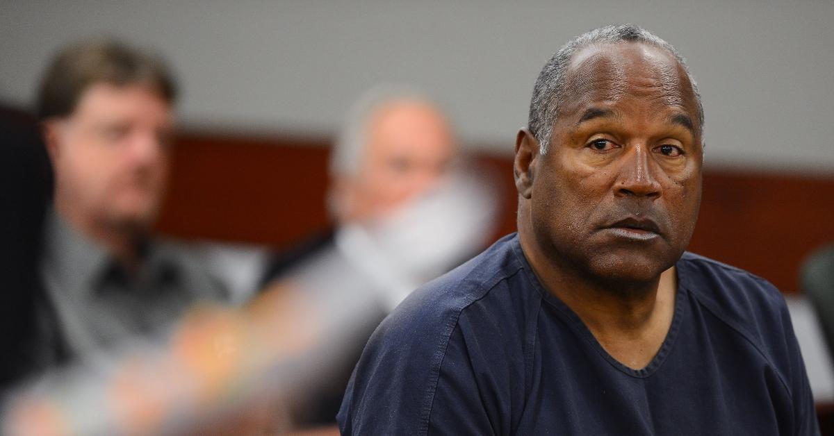 O.J. Simpson sitting in court.