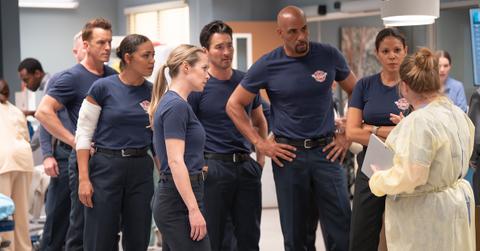 "One Last Time" episode hospital scene with main cast