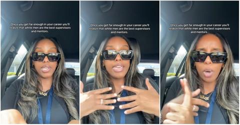 Viral video of woman saying white men make the best supervisors.