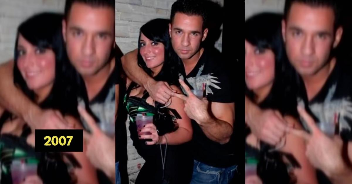 A photo of Angelina Pivarnick and Mike Sorrentino hanging out together in 2007