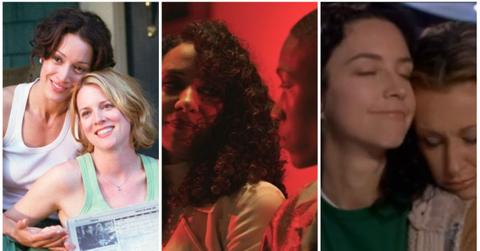 bette and tina hugging on 'The L Word', Ida and Hattie 'Twenties,' Sam and Alex 'Exes & Ohs'