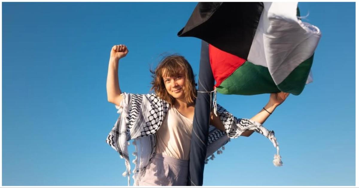 Greta Thunberg on board the Madleen for the Freedom Flotilla aid mission to Gaza.
