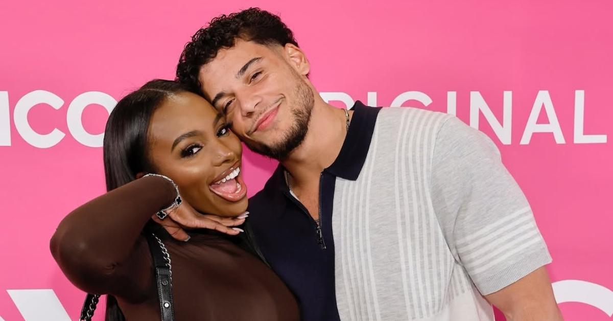 (l-r): JaNa Craig and Kenny Rodriguez at the 'Love Island: Beyond the Villa' premiere party.