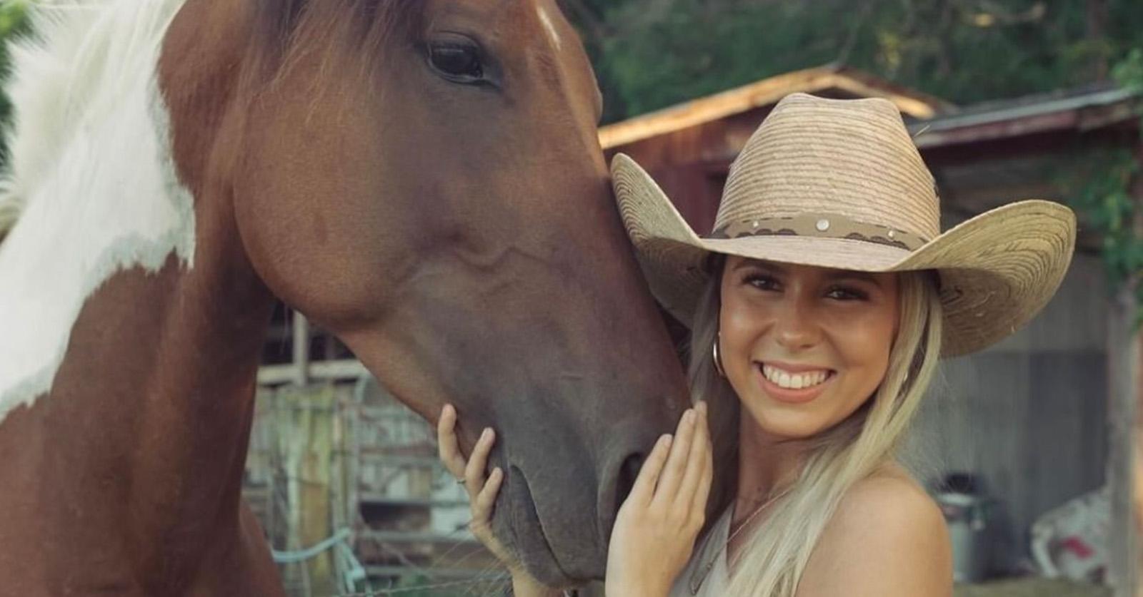 Haliey welch and horse