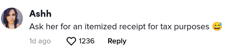 Comment on a viral post about a woman asking her friend for $2 in gas after giving him a ride.