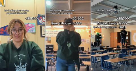 A teacher breaks down paycheck minus expenses