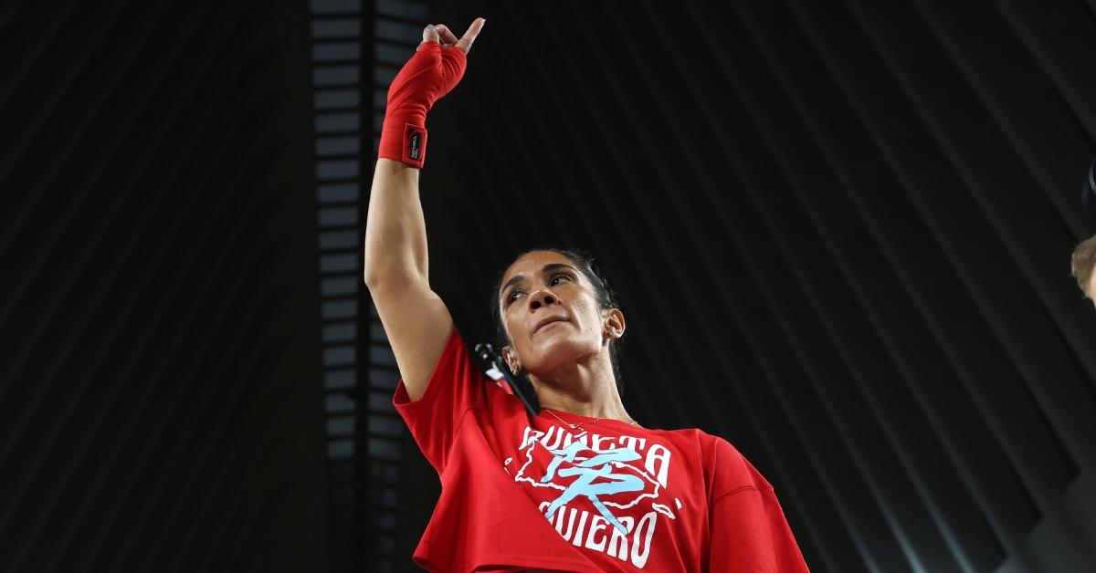 Amanda Serrano in the ring.