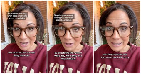 A relationship expert describes a nursery decorating surprise gone wrong