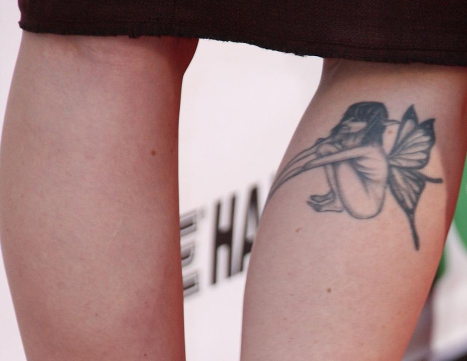 alexandra breckenridge calf tattoo