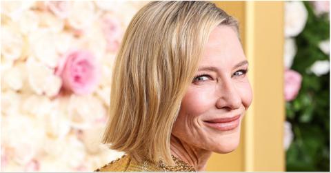 Cate Blanchett looking over her shoulder