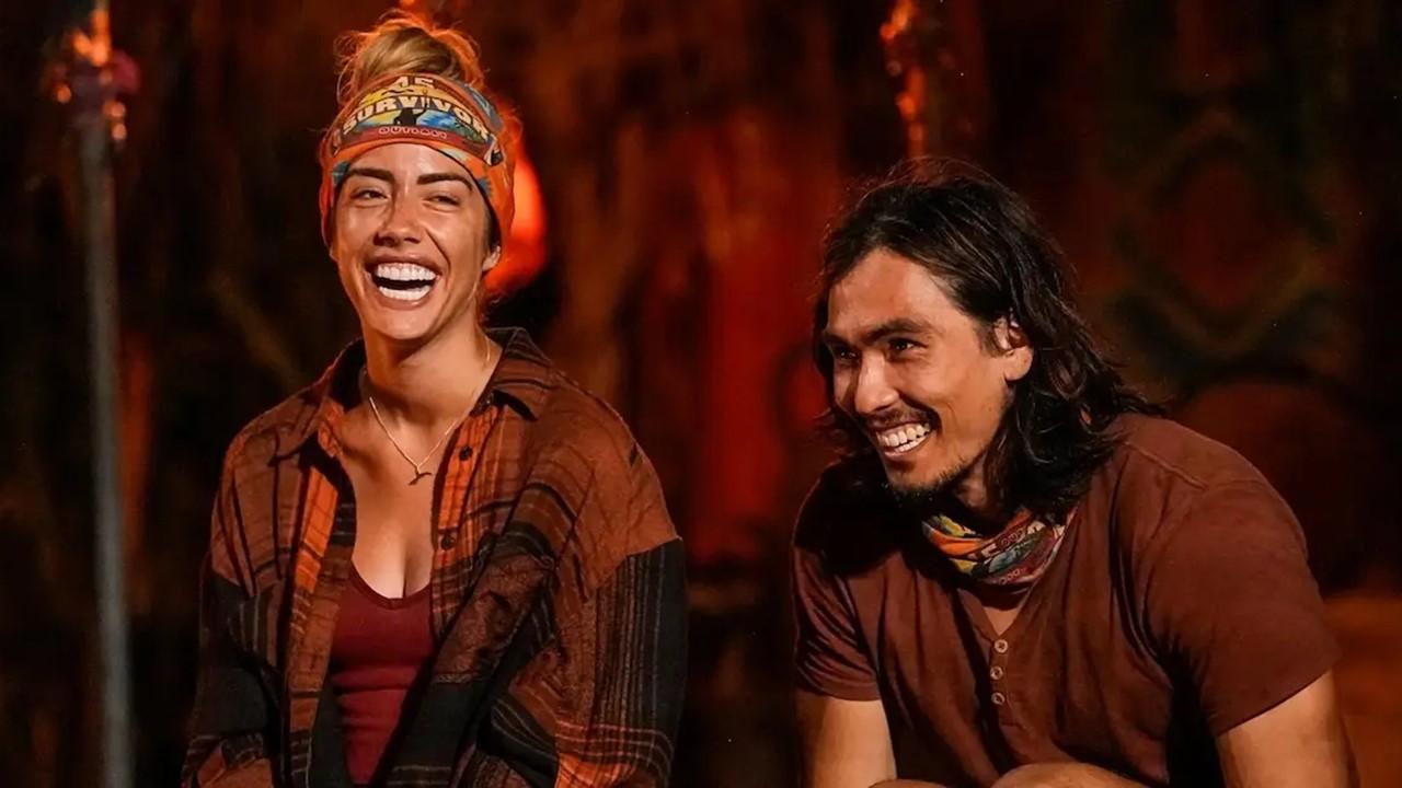 Dee Valladares and Austin Li Coon during final tribal on 'Survivor 45'