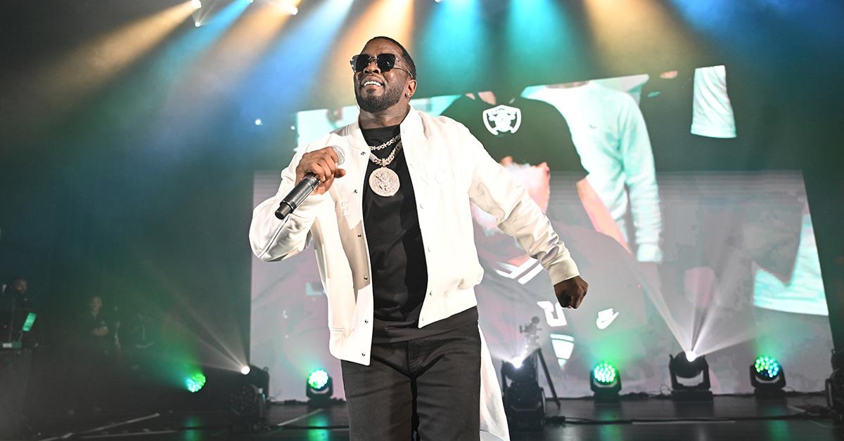 Sean Combs performing with Giggs at the O2 Arena in London. 