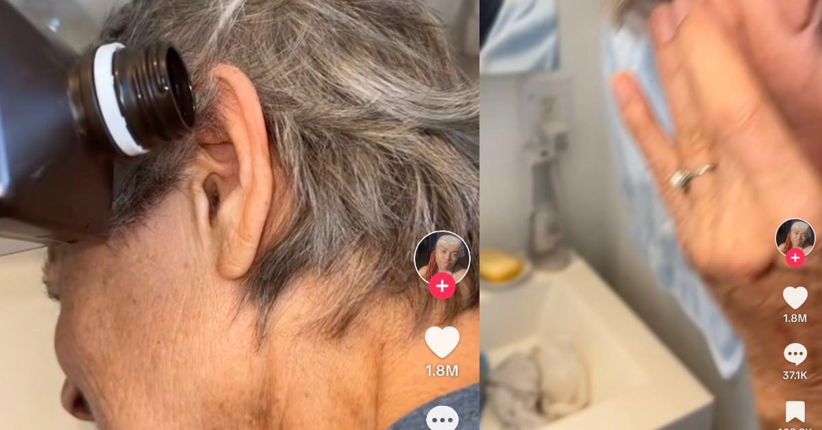 side by side of tiktok by munimarin spider crawling out of woman's ear