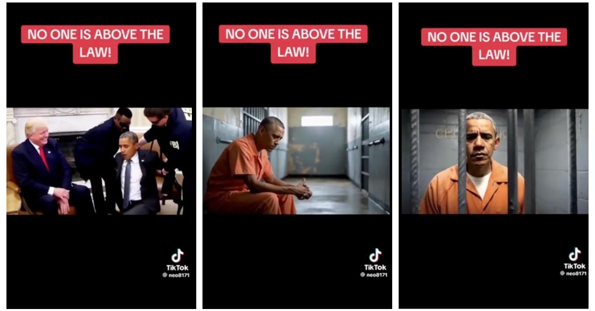 AI video of Obama getting arrested