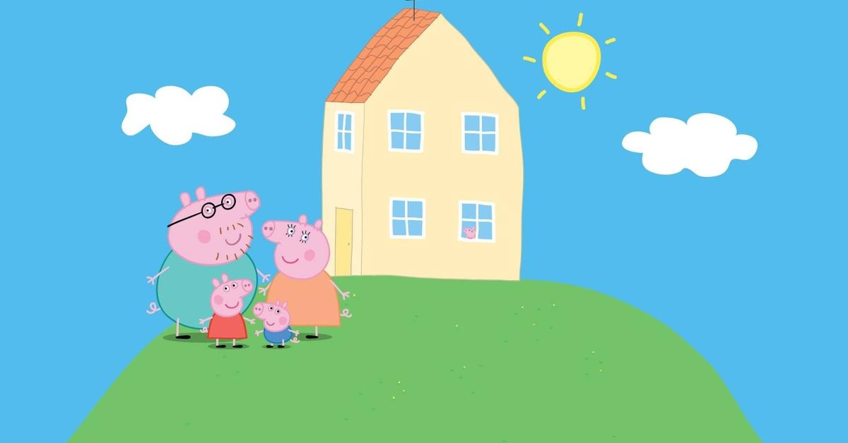 Peppa Pig with her family