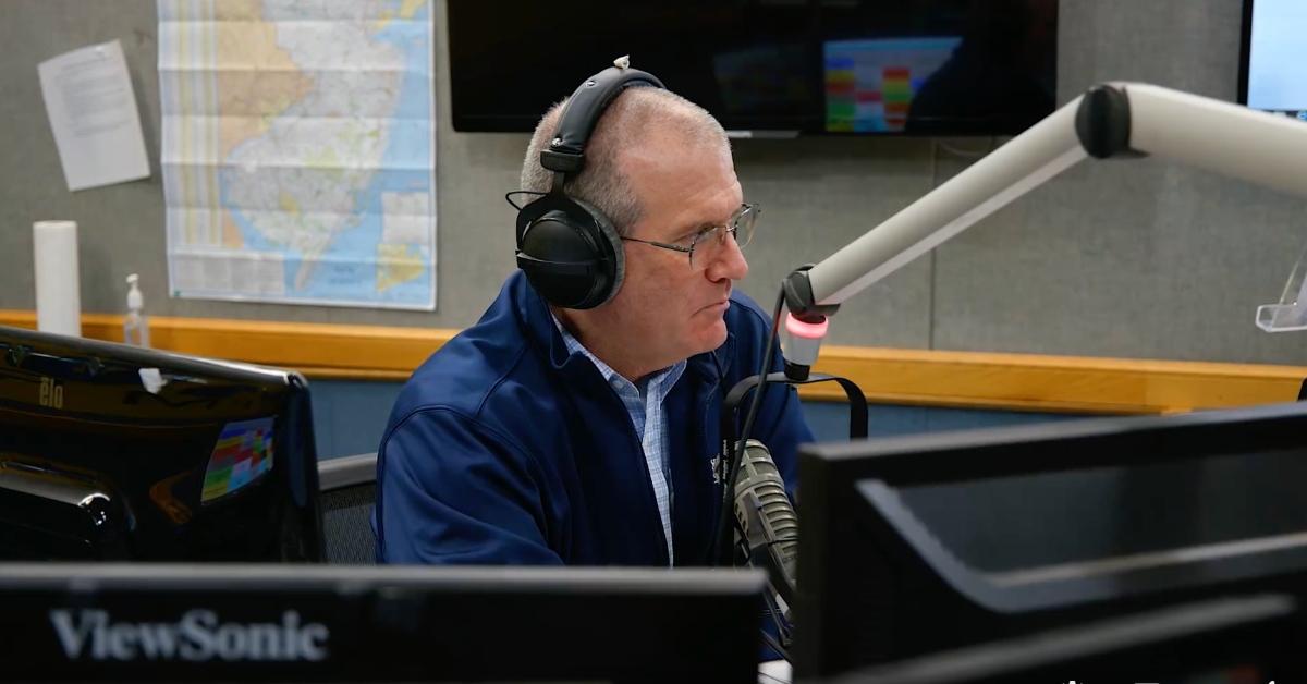 Bill Doyle during a radio show