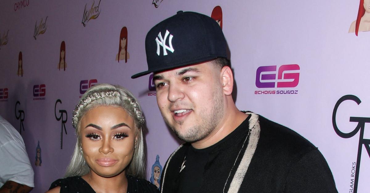 (l-r): Blac Chyna and Rob Kardashian on the red carpet
