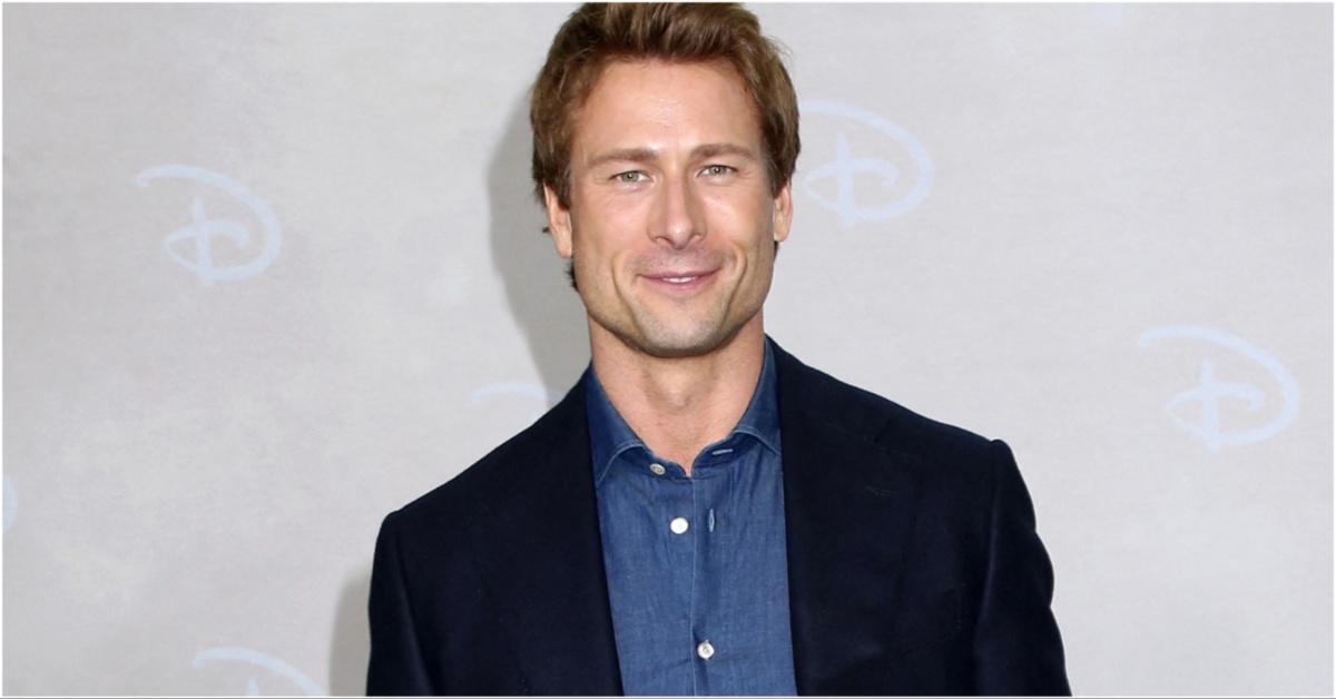 Glen Powell attending a Disney event