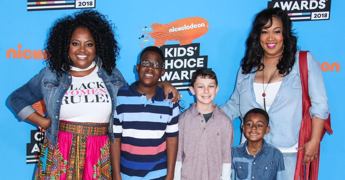 (l-r): Sherri Shepherd, Jeffrey, Kim Whitley, and her son.