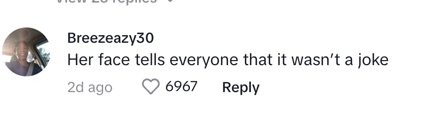 A TikTok commenter responding to the groom pranking his bride.