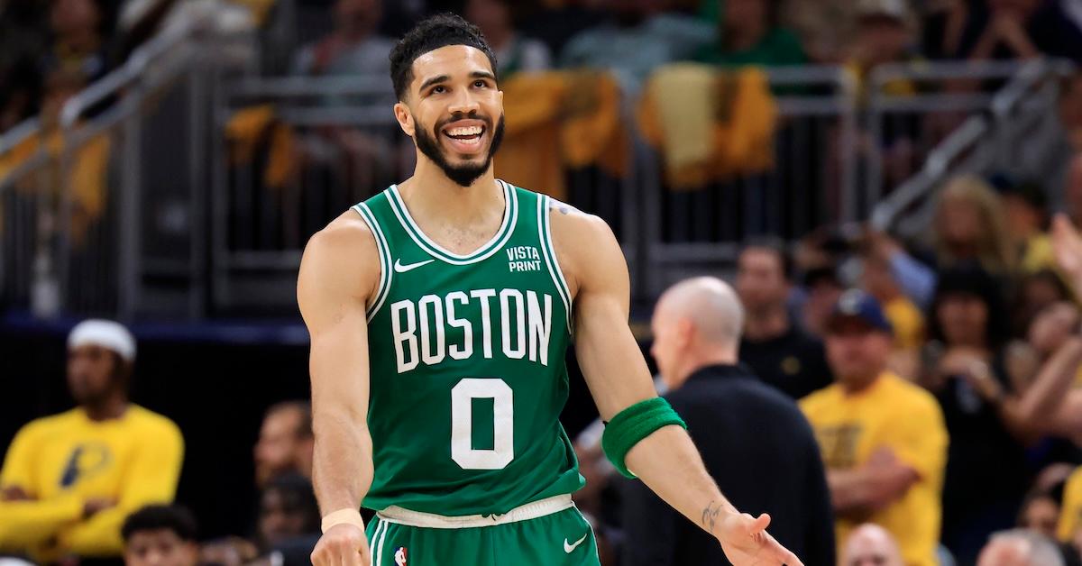 Jayson Tatum playing for the Boston Celtics