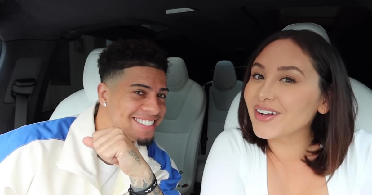 (l-r): Austin McBroom and Catherine Paiz filming a vlog for The ACE Family.