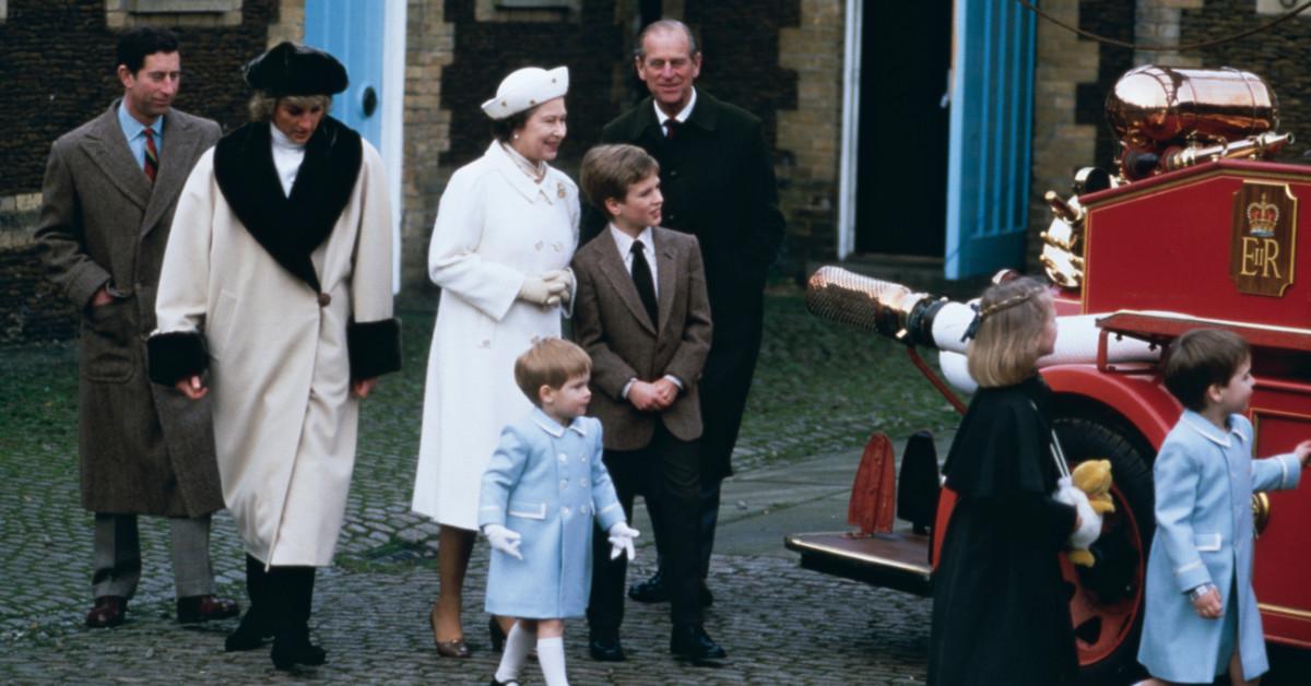 Queen Elizabeth II and members of the British royal family in 1988