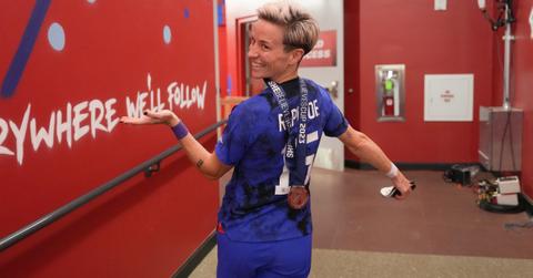 Megan Rapinoe #15 of the United States walks through the tunnel.