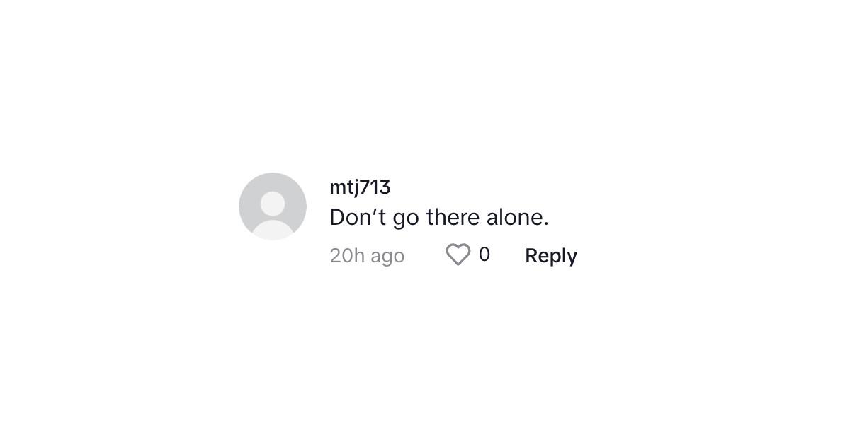 A commenter saying Sophie shouldn't go to the laundry room alone